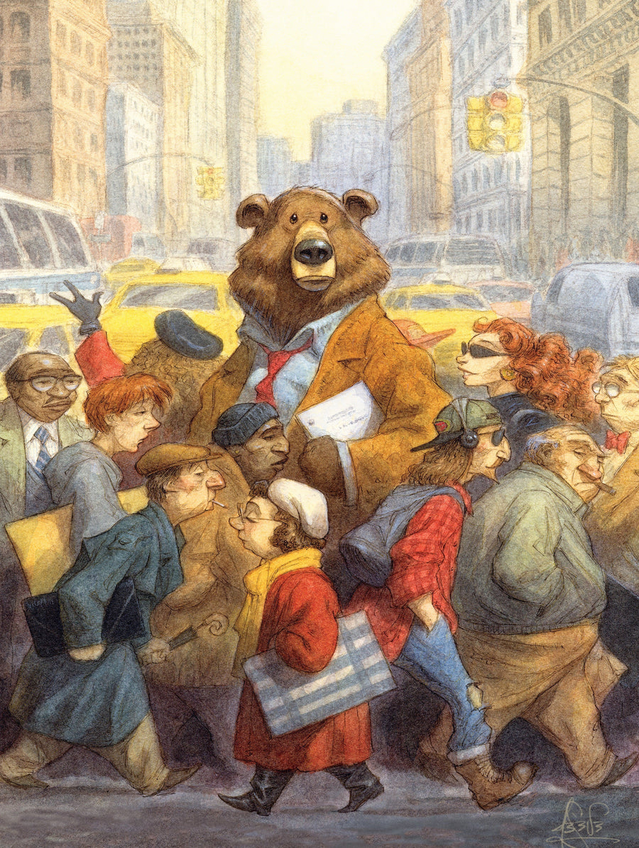 Illustrated City Bear puzzle design