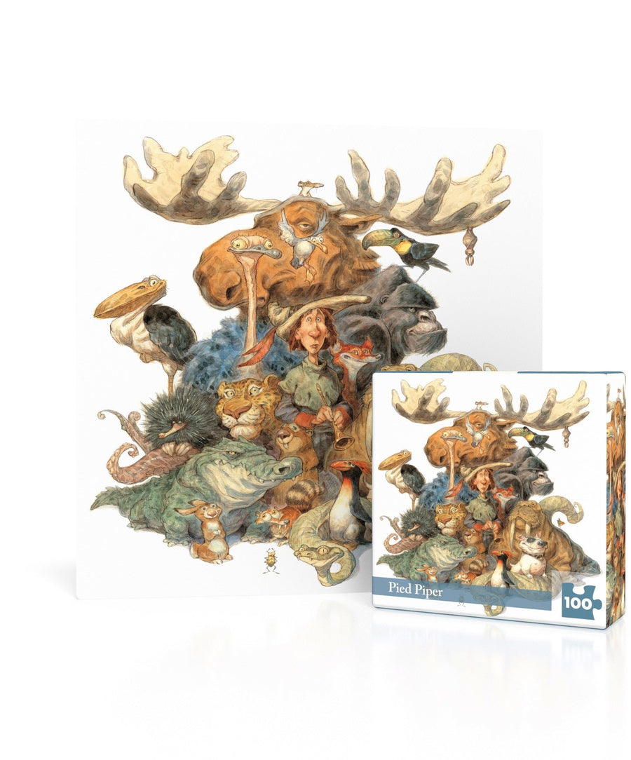 Pied Piper Mini puzzle box and illustrated design