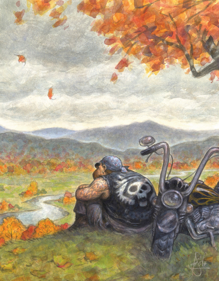 Illustrated Fall and Angel Mini puzzle design