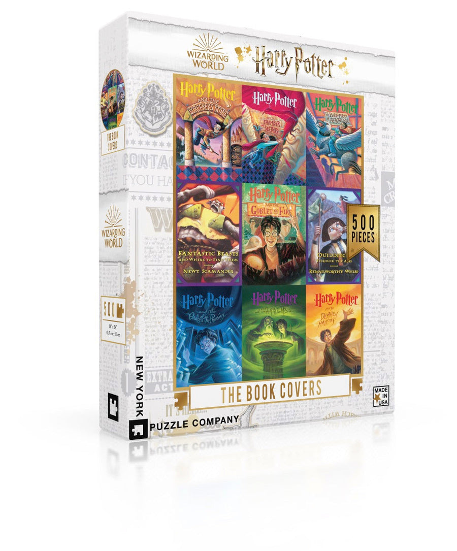 Book Cover Collage puzzle box and illustrated design