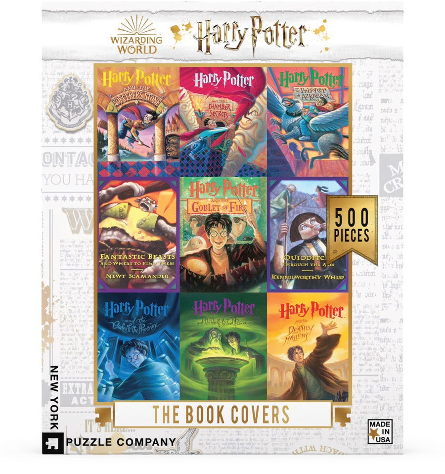 Packaging showing Book Cover Collage puzzle artwork