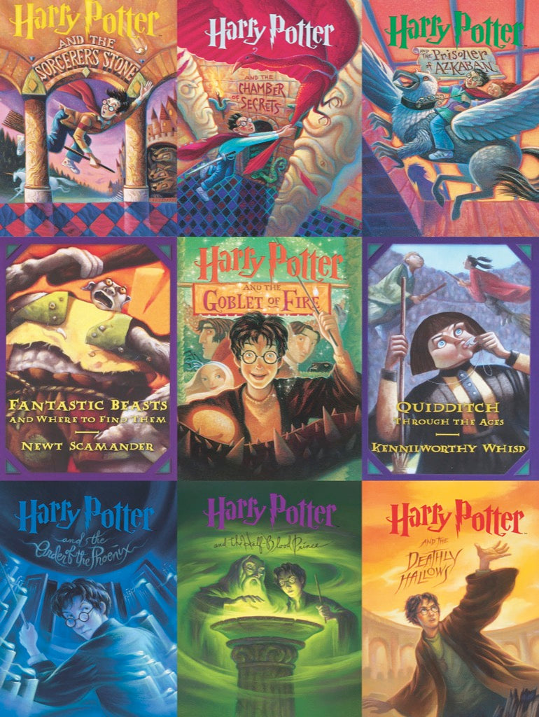 Illustrated Book Cover Collage puzzle design