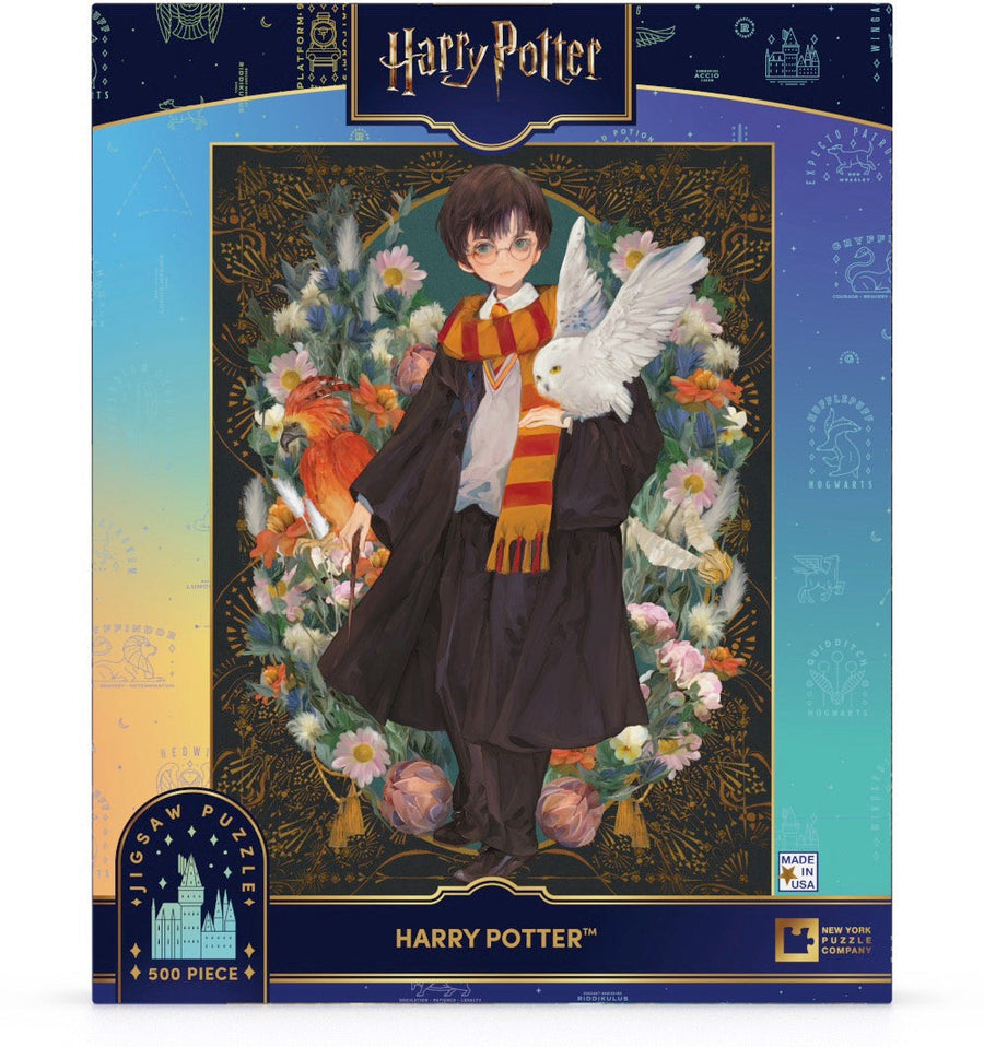 Packaging showing Harry Potter puzzle artwork
