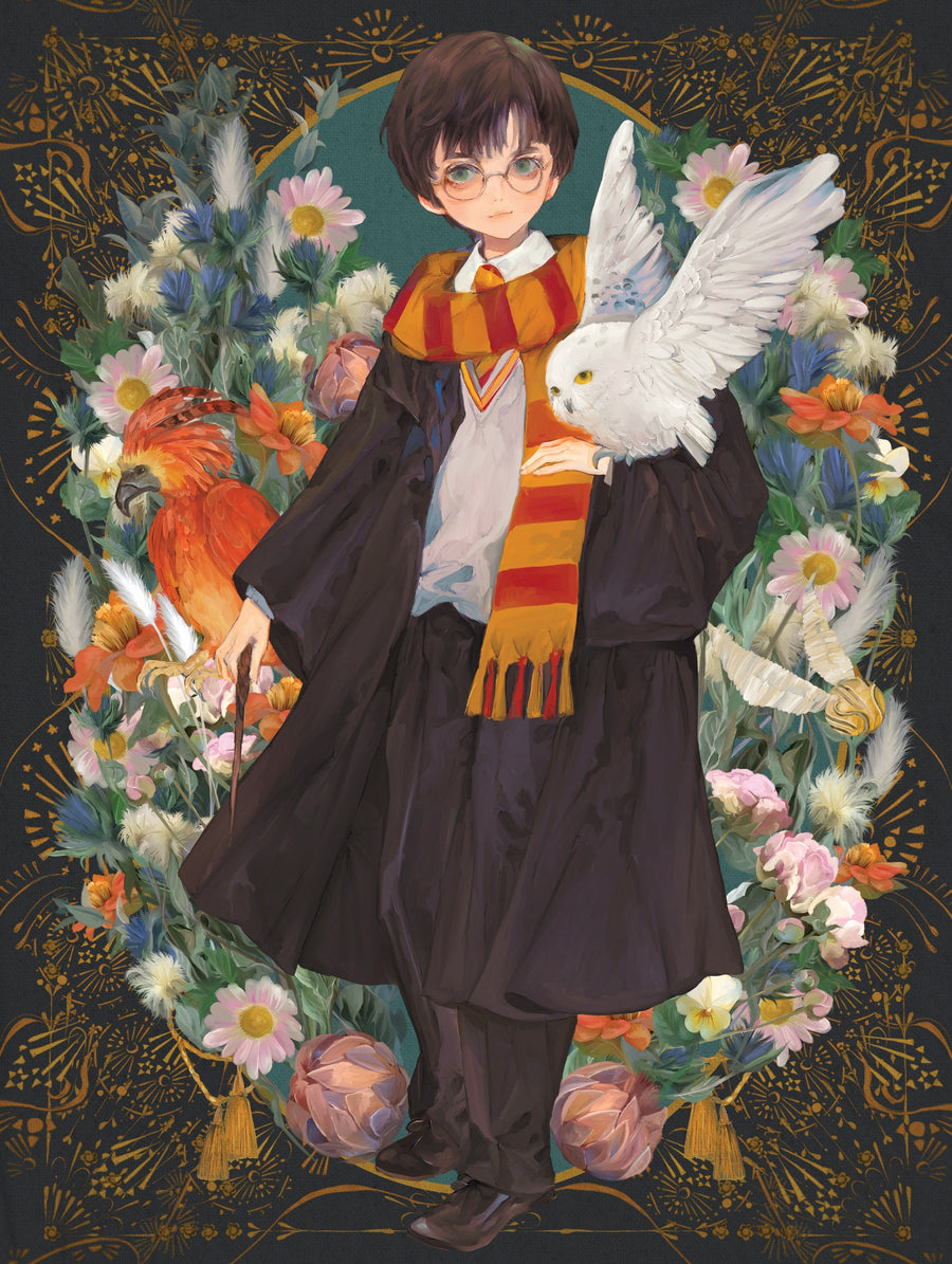 Illustrated Harry Potter puzzle design