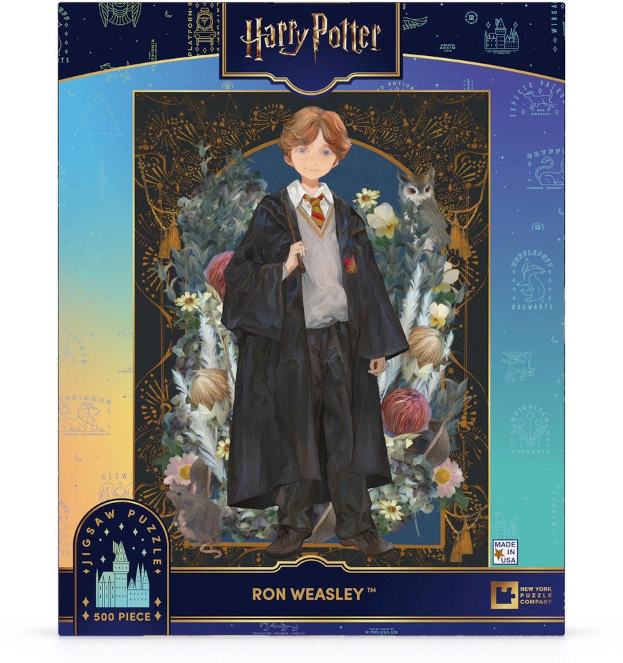 Packaging showing Ron Weasley puzzle artwork