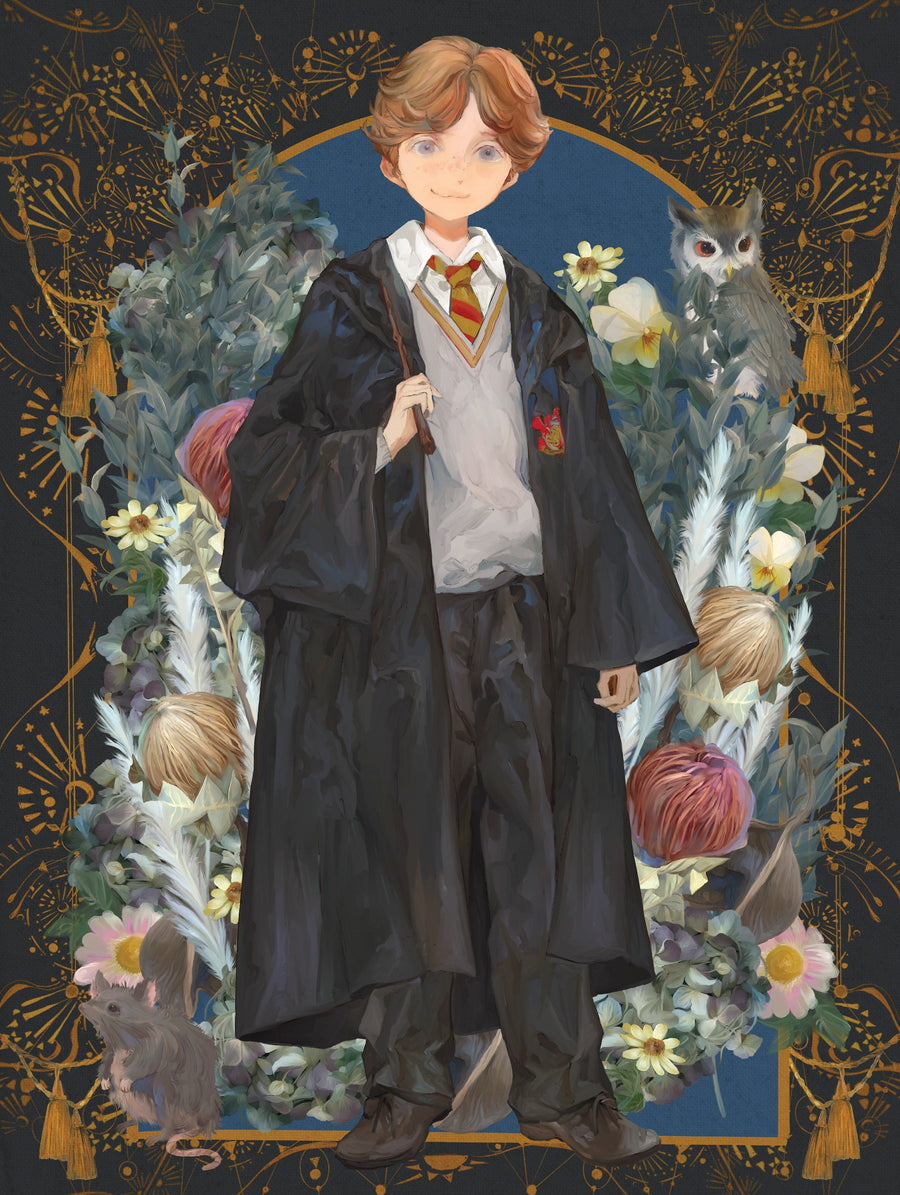 Illustrated Ron Weasley puzzle design