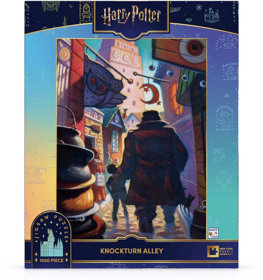Packaging showing Knockturn Alley puzzle artwork