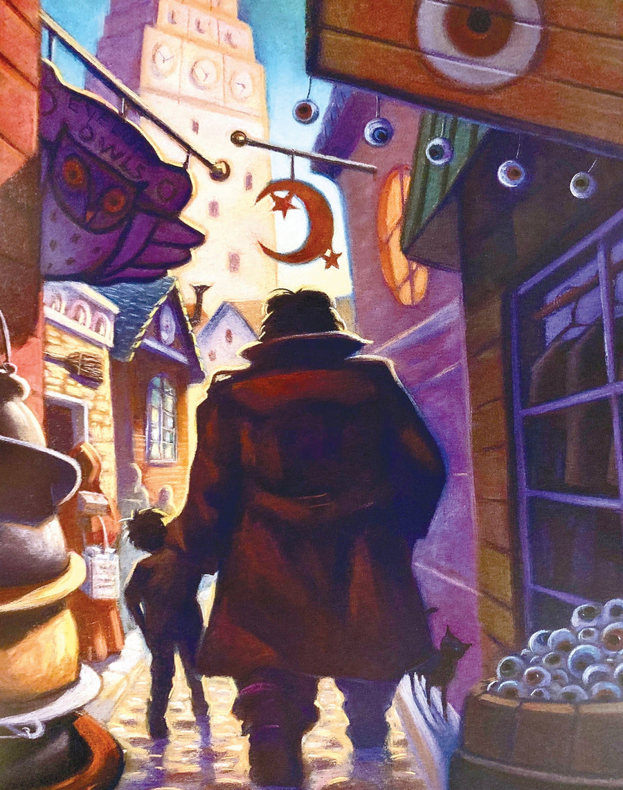 Illustrated Knockturn Alley puzzle design