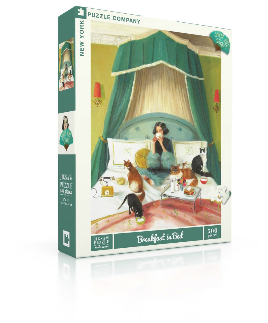 Breakfast in Bed puzzle box and illustrated design
