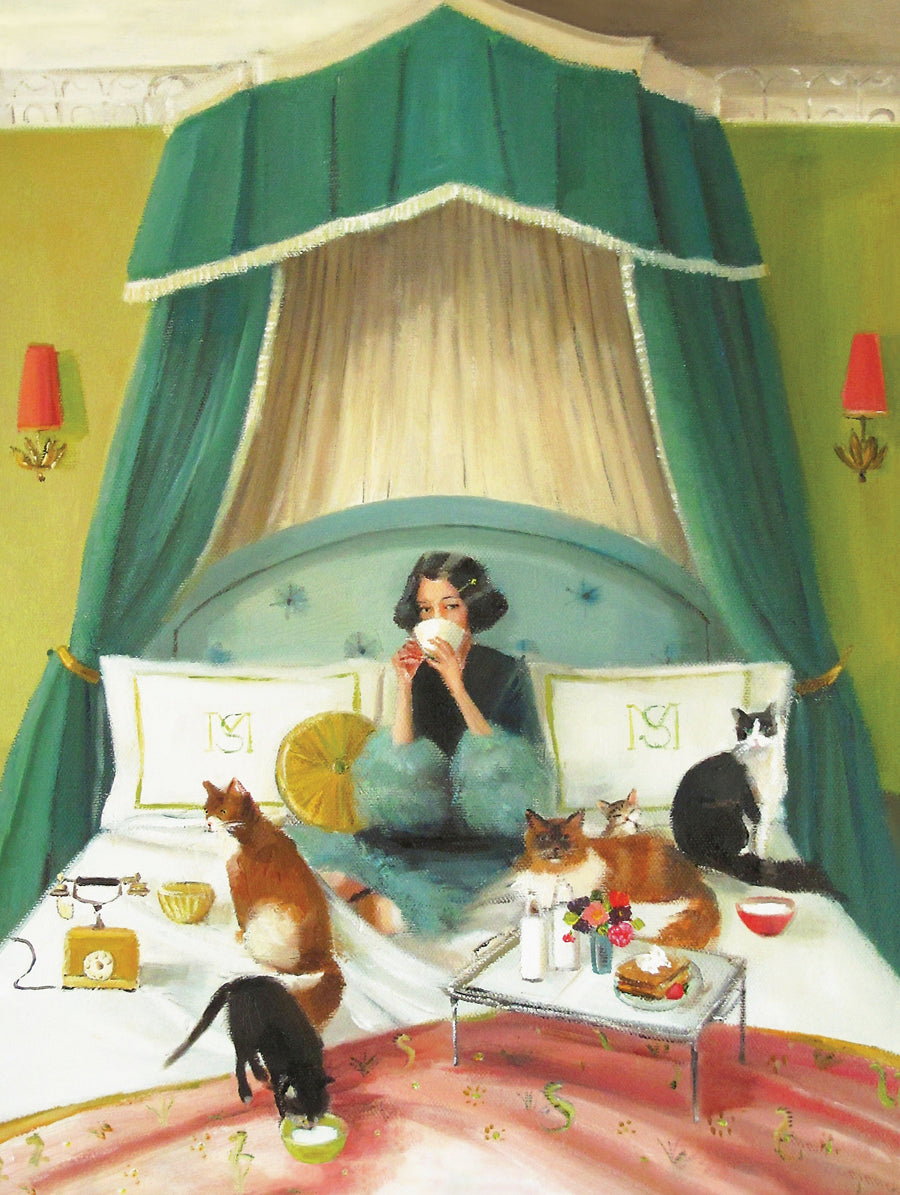 Illustrated Breakfast in Bed puzzle design