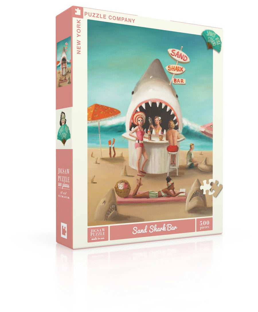 Sand Shark Bar puzzle box and illustrated design