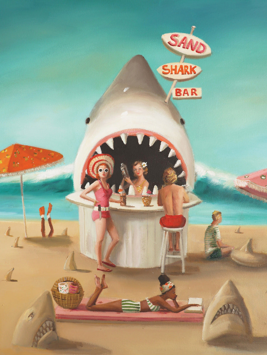 Illustrated Sand Shark Bar puzzle design