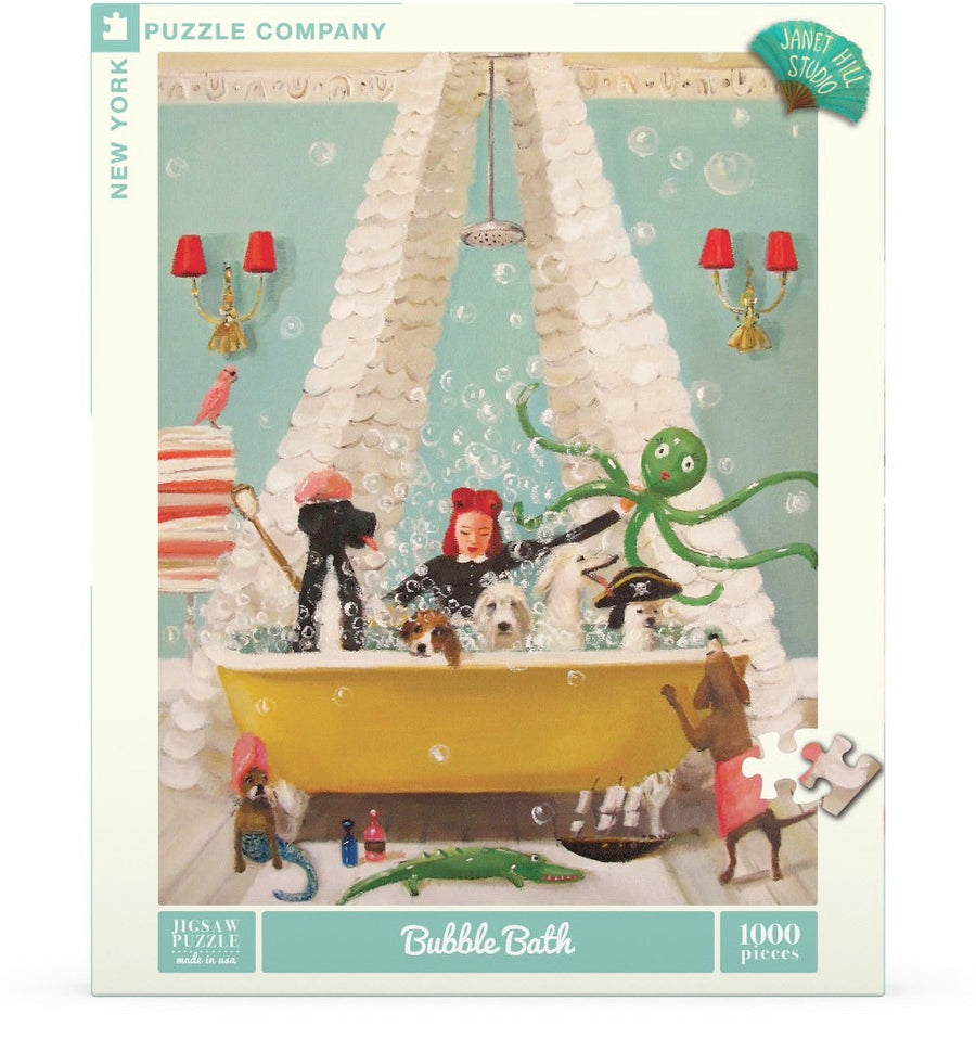 Packaging showing Bubble Bath puzzle artwork