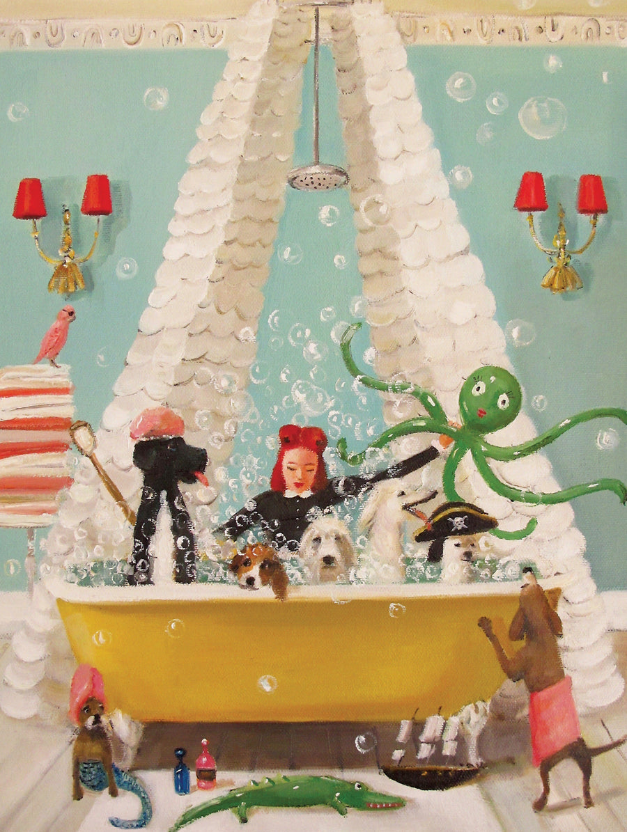 Illustrated Bubble Bath puzzle design