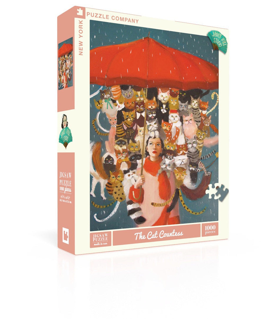 The Cat Countess puzzle box and illustrated design