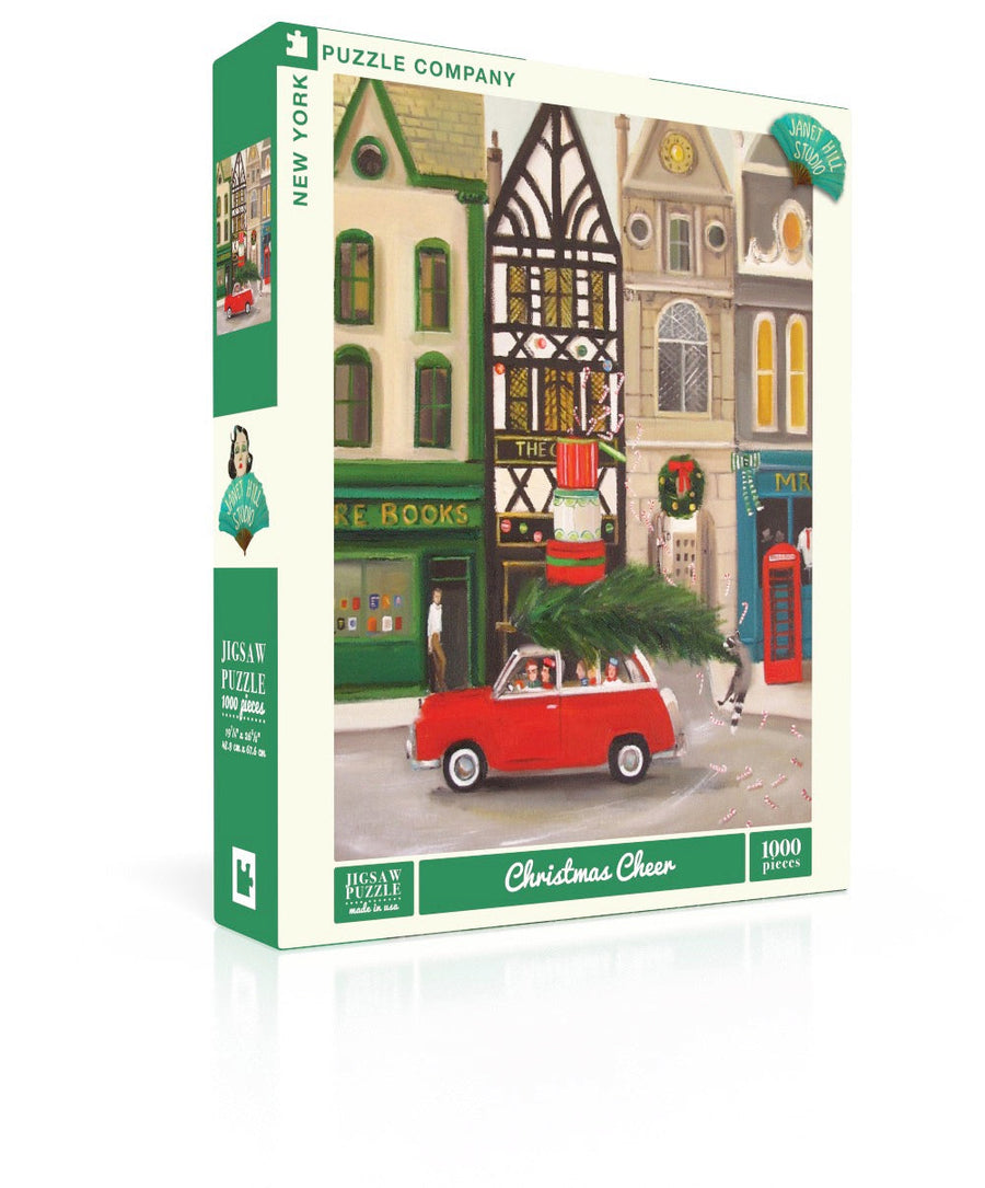 Christmas Cheer puzzle box and illustrated design