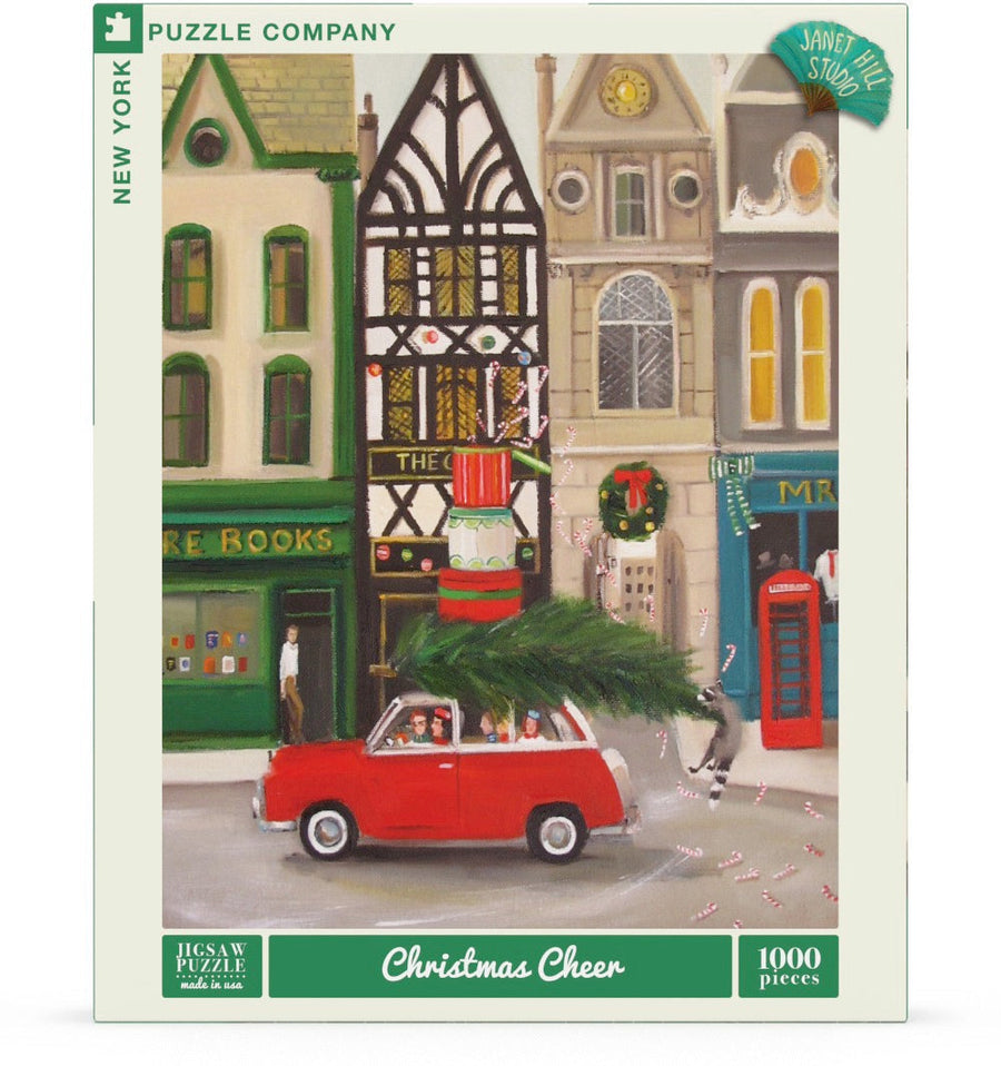 Packaging showing Christmas Cheer puzzle artwork