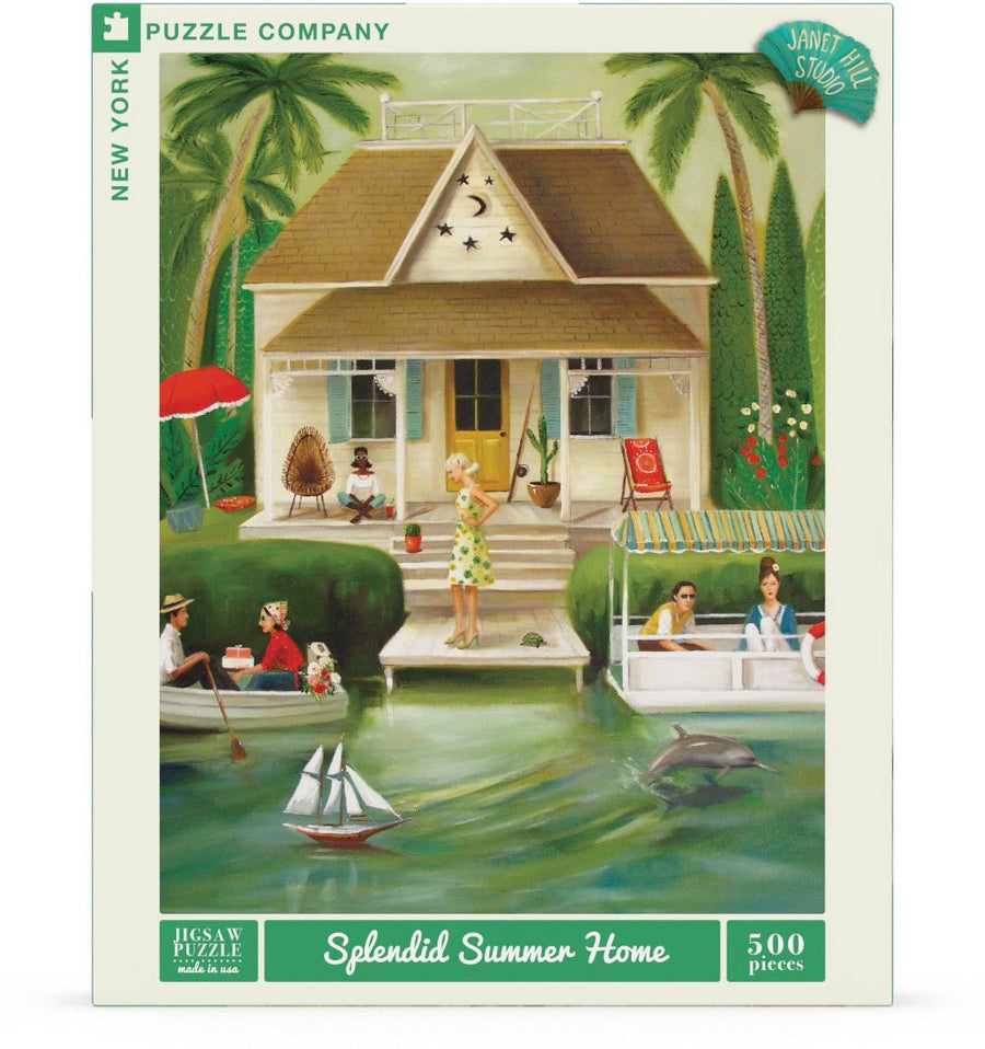 Packaging showing Splendid Summer Home puzzle artwork