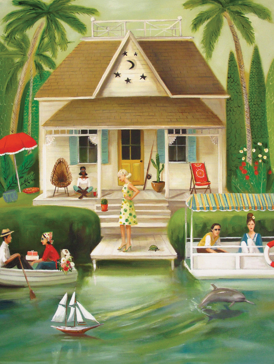Illustrated Splendid Summer Home puzzle design