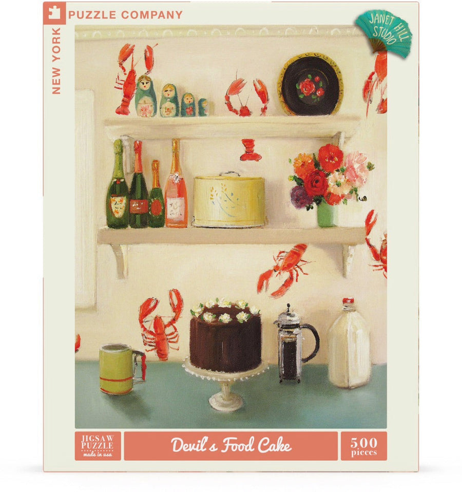 Packaging showing Devil's Food Cake puzzle artwork