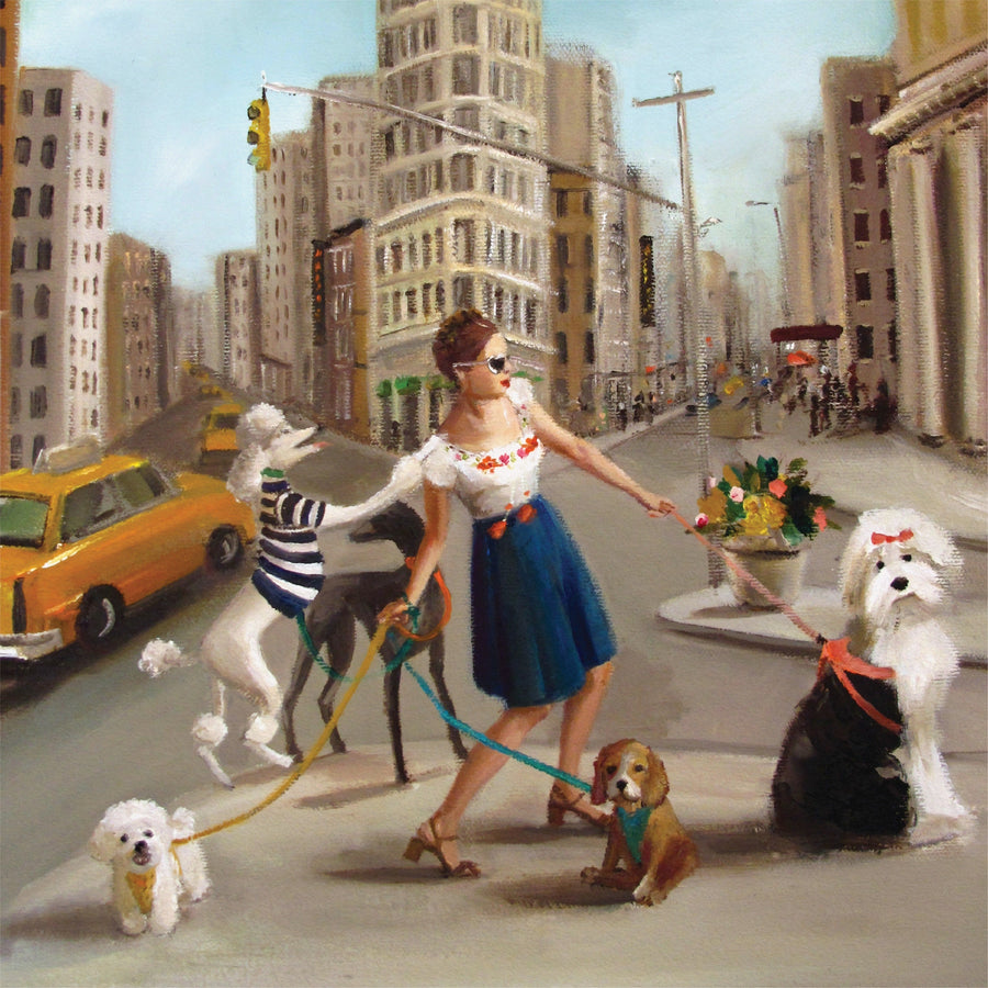 Illustrated Pets in the City puzzle design