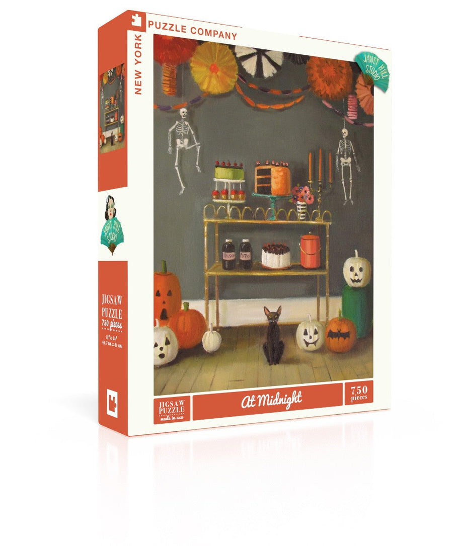 At Midnight puzzle box and illustrated design
