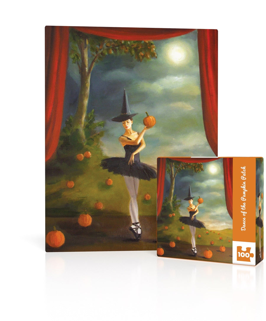 Dance of the Pumpkin Patch Mini puzzle box and illustrated design