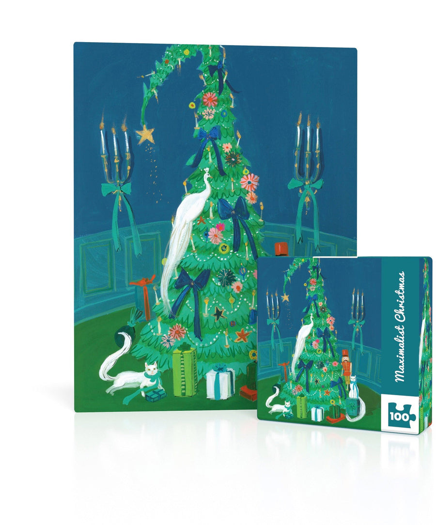 Maximalist Christmas Mini puzzle box and illustrated design