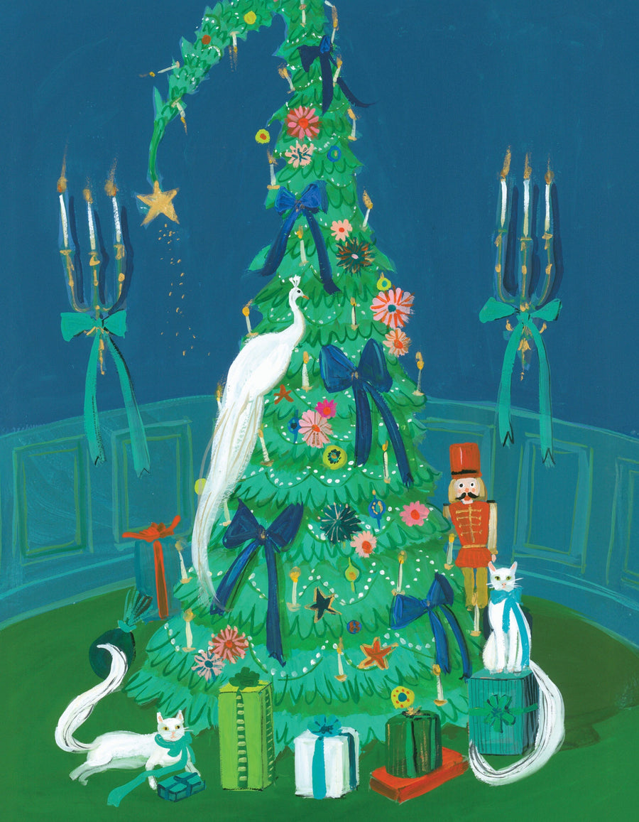 Illustrated Maximalist Christmas Mini puzzle design