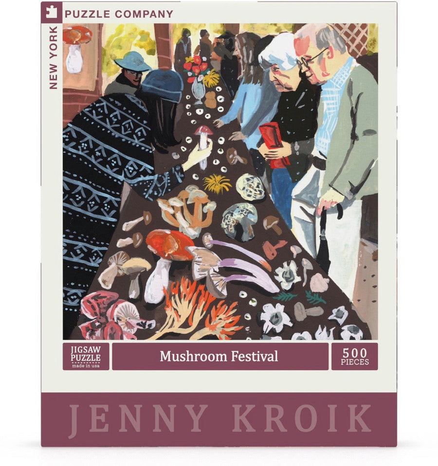 Packaging showing Mushroom Festival puzzle artwork