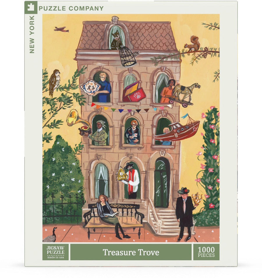 Packaging showing Treasure Trove puzzle artwork
