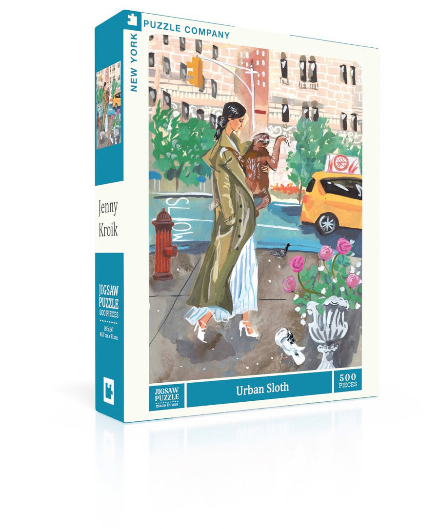 Urban Sloth puzzle box and illustrated design