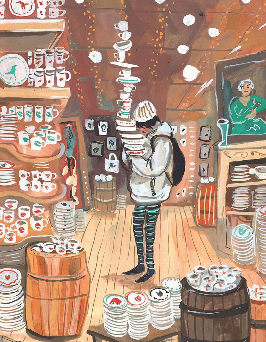 Illustrated Dish Store Mini puzzle design