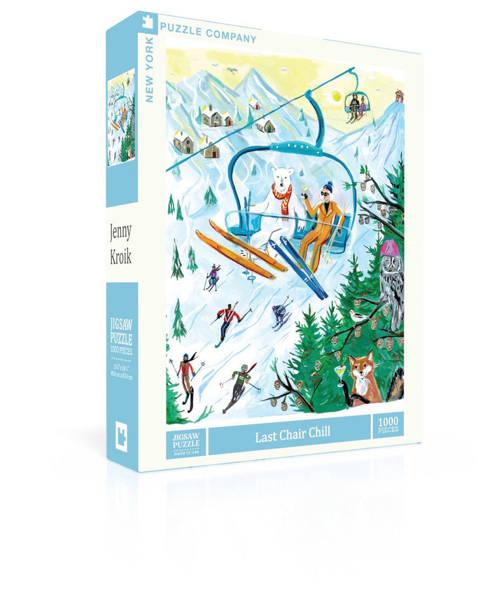 Last Chair Chill puzzle box and illustrated design