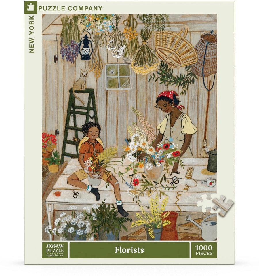 Packaging showing Florists puzzle artwork
