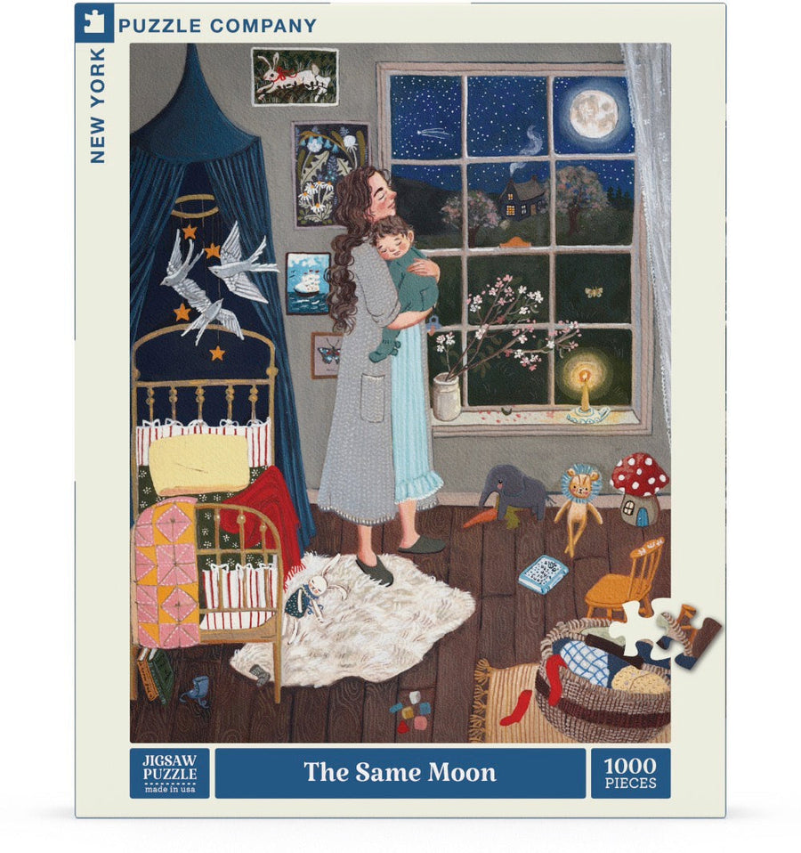Packaging showing The Same Moon puzzle artwork