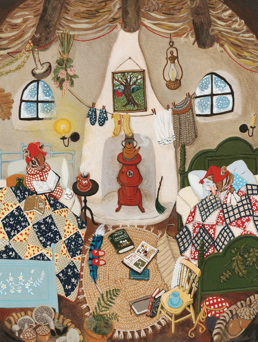 Illustrated Stay Cozy puzzle design