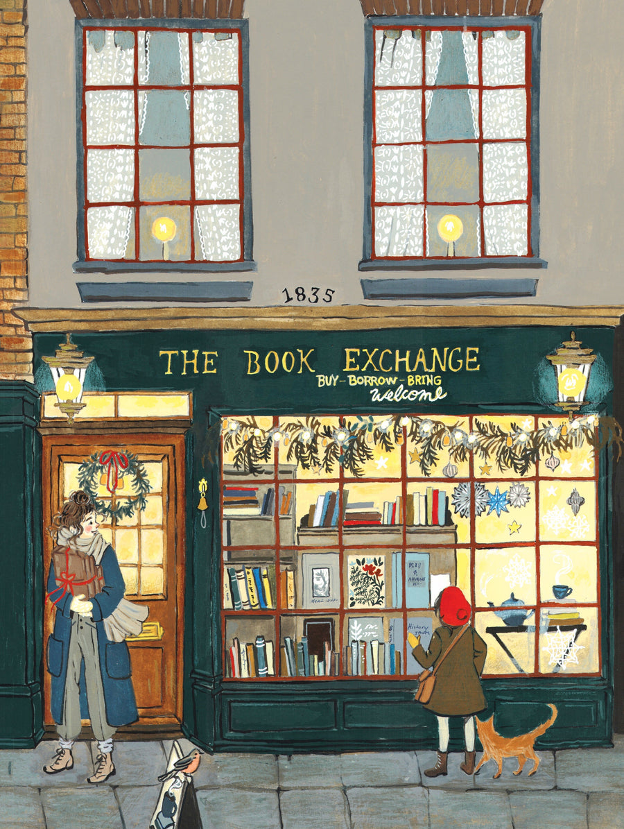 Illustrated The Book Exchange puzzle design