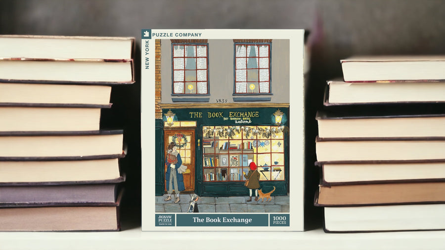 Book Exchange puzzle box in a styled photograph