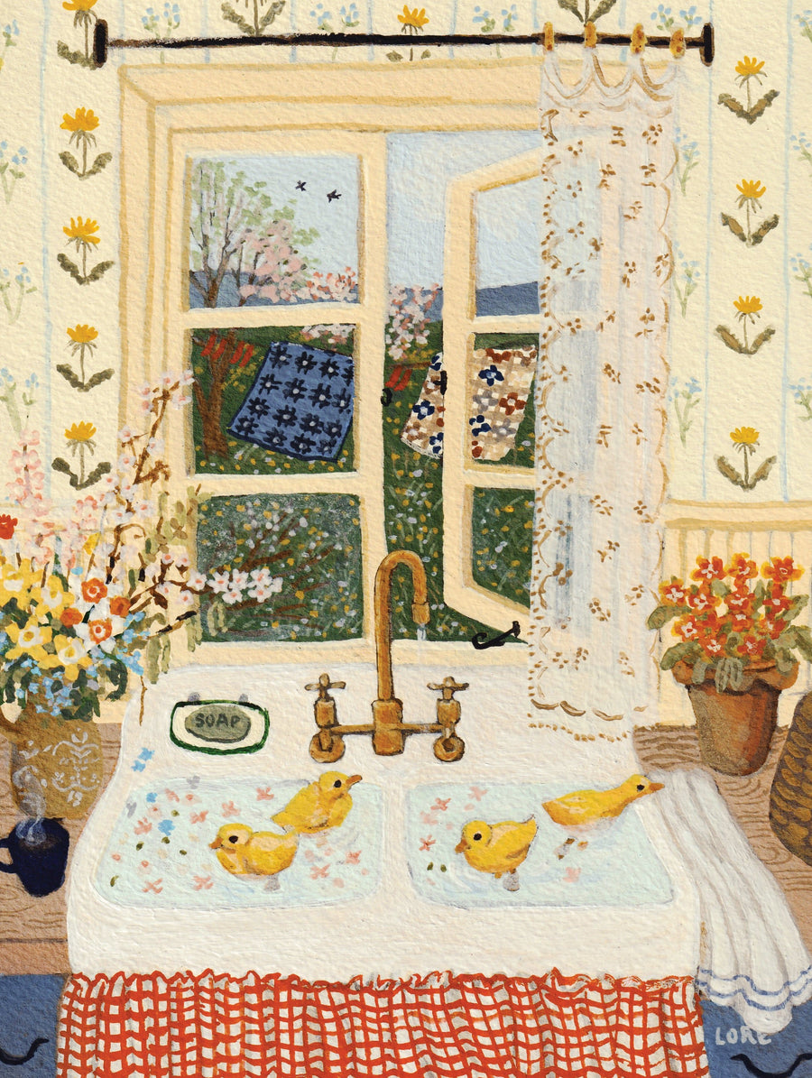 Illustrated Forget-me-not Spring puzzle design