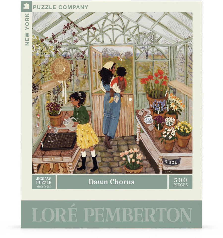 Packaging showing Dawn Chorus puzzle artwork
