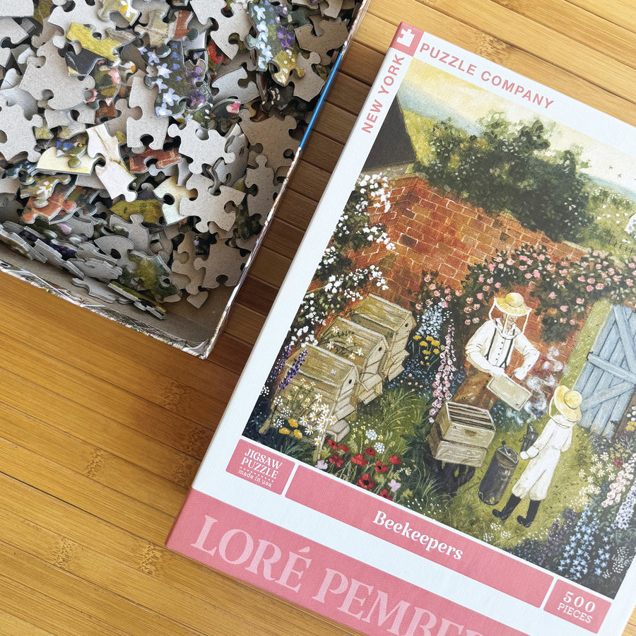 Beekeepers puzzle box and loose pieces