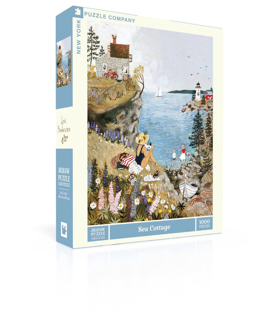 Sea Cottage puzzle box and illustrated design