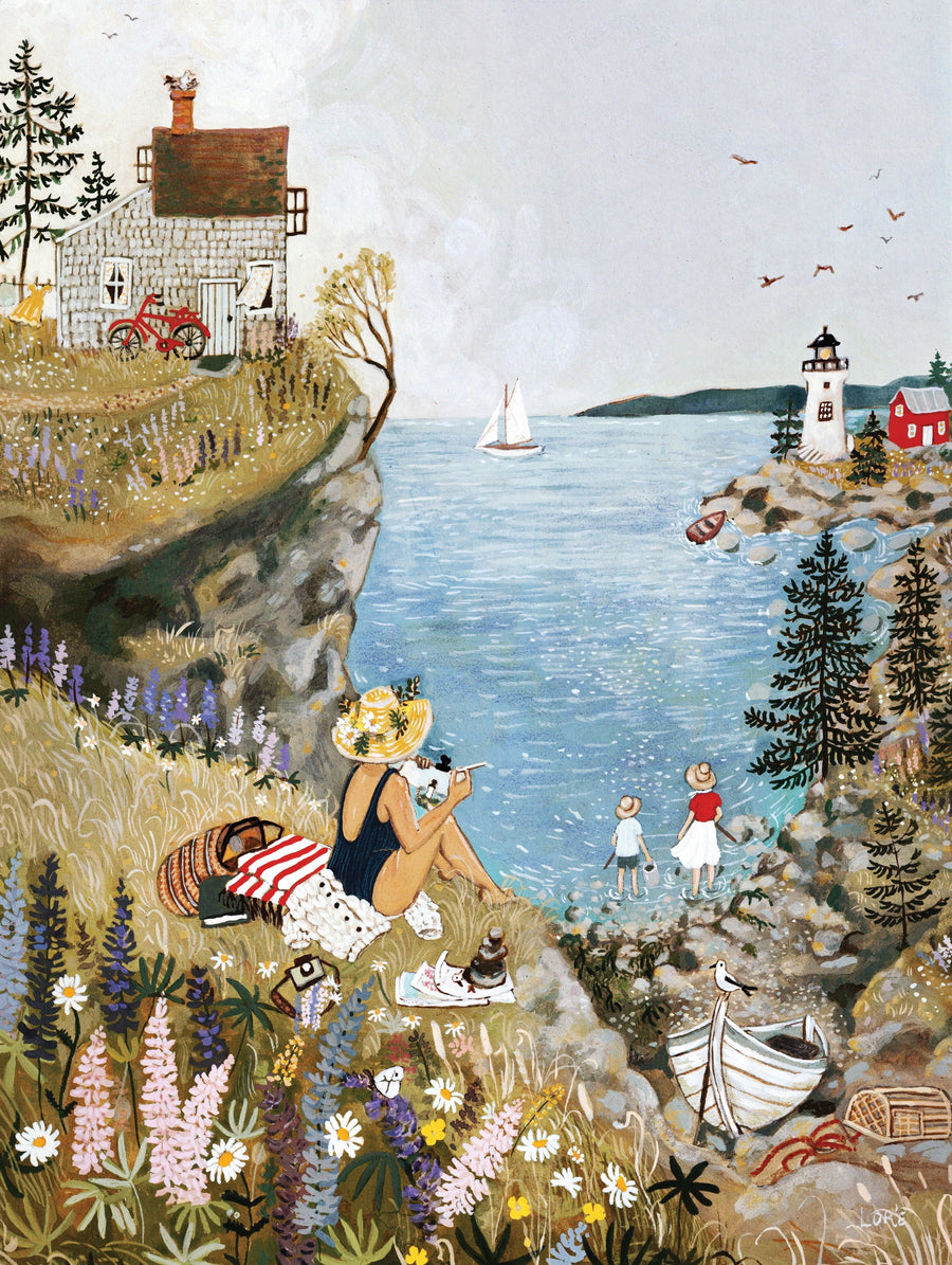 Illustrated Sea Cottage puzzle design