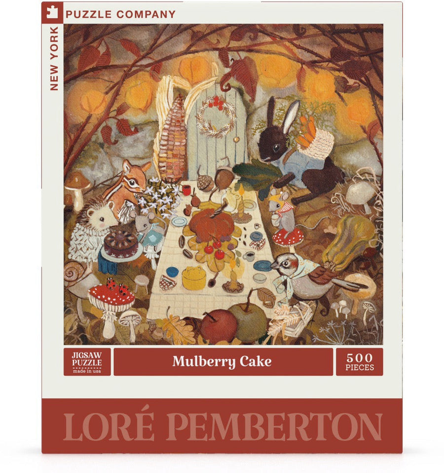 Packaging showing Mulberry Cake puzzle artwork