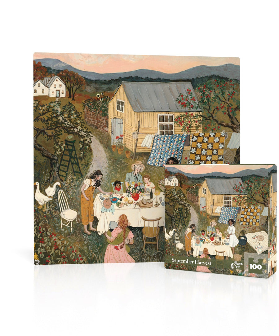 September Harvest puzzle artwork beside its box