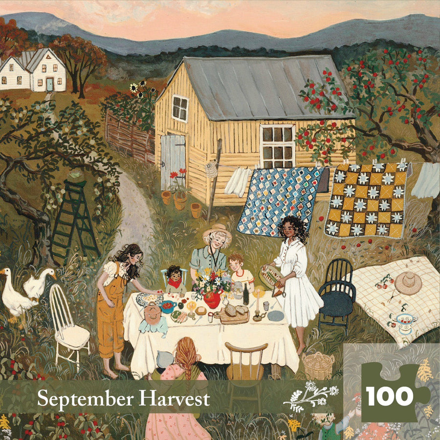 Packaging showing September Harvest Mini puzzle artwork