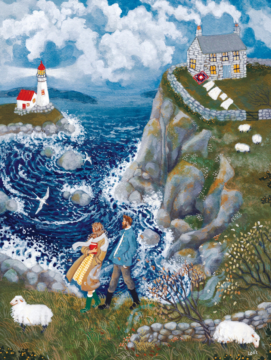 Illustrated Wind Ridge Cottage puzzle design