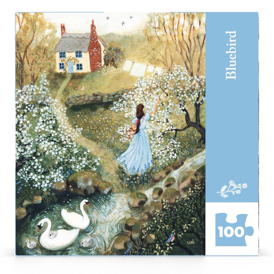Packaging showing Bluebird Mini puzzle artwork