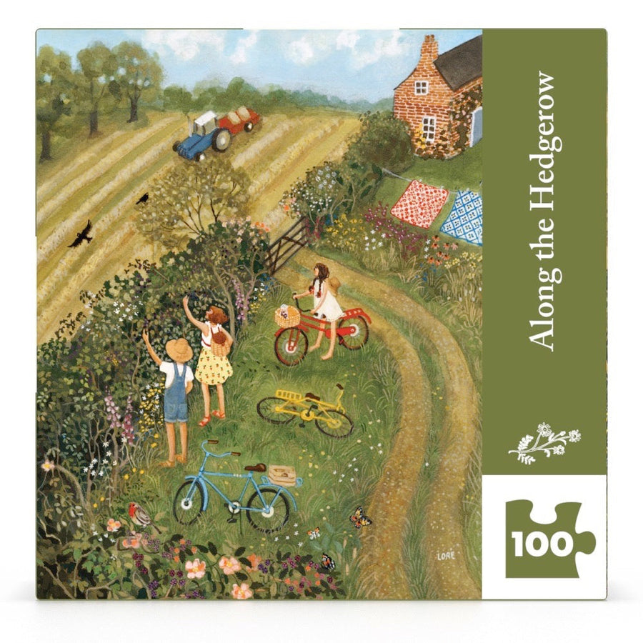 Packaging showing Along the Hedgerow Mini puzzle artwork